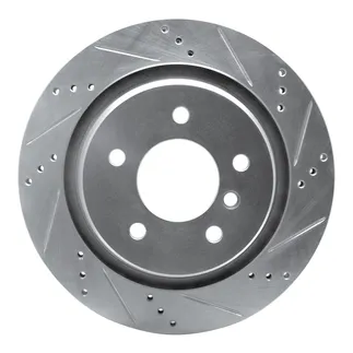 R1 Concepts EDZ-31034D Brake Rotor Drilled and Slotted Silver